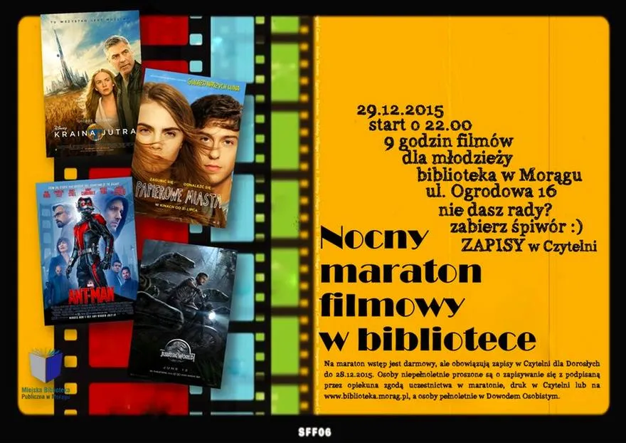 Różnorodność filmów w maratonie